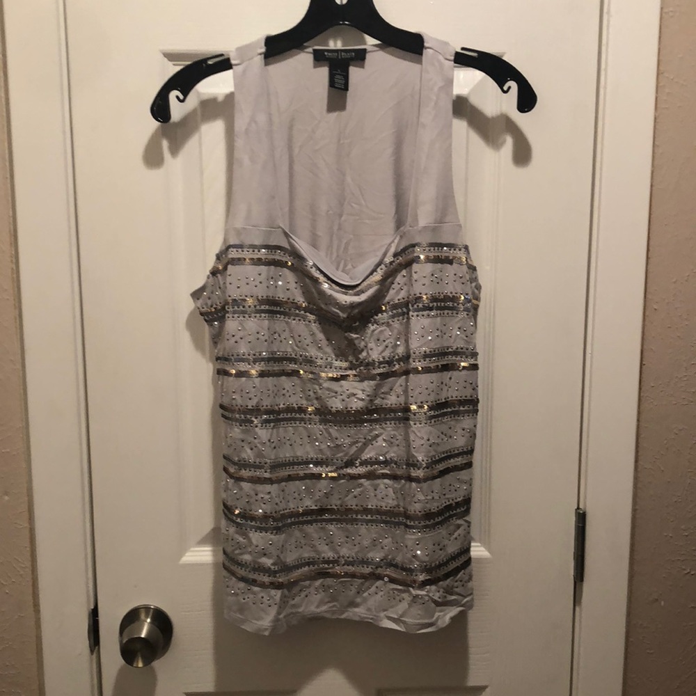 Gray Sequin Tank - image 1